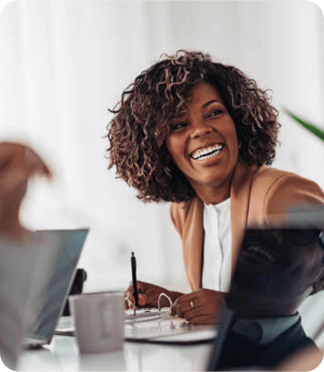 African American woman smiling